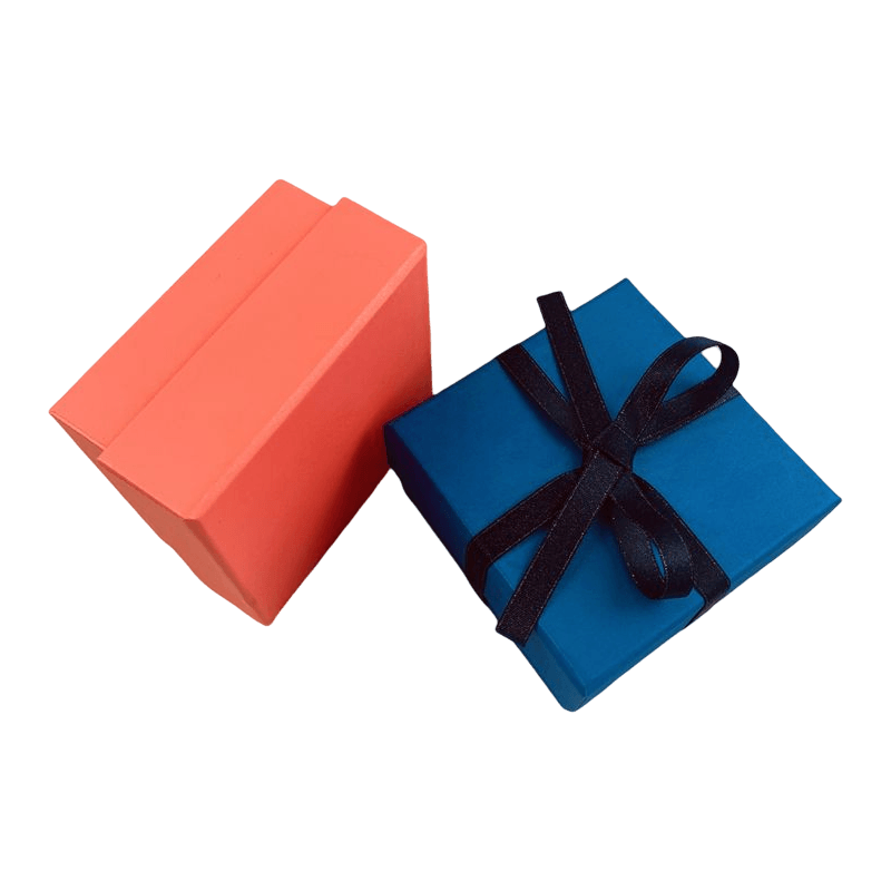 Caixa de presente de papel revestido de papel Kraft personalizado, broche, pulseira, colar, chaveiro, caixa de embalagem com logotipo