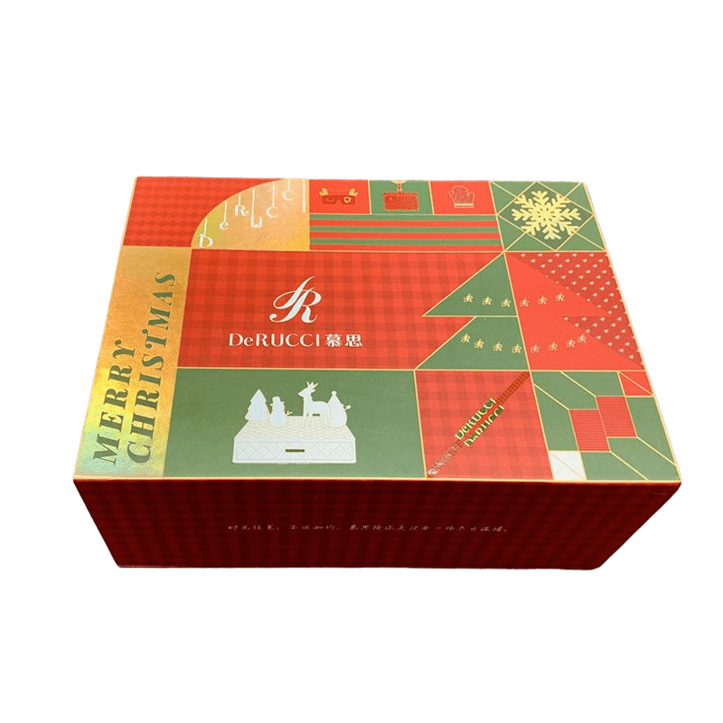 Caixa de papelão magnética personalizada Caixa de presente de Natal ilumina caixa de papel de embalagem