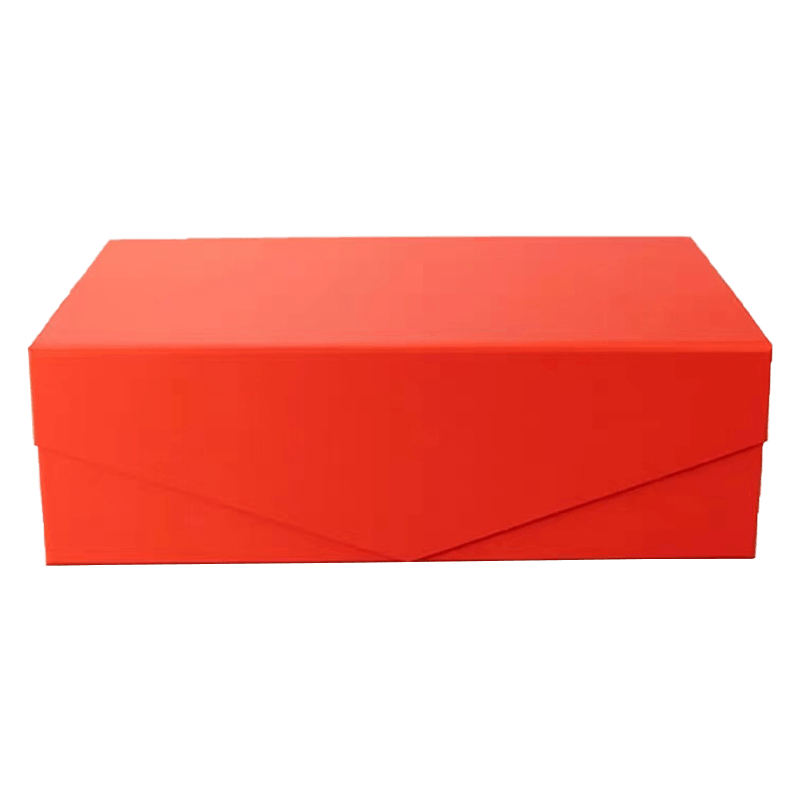 Caixa de presente preta luxuosa pronta para enviar roupas, caixa de papelão dobrável plana para sapatos