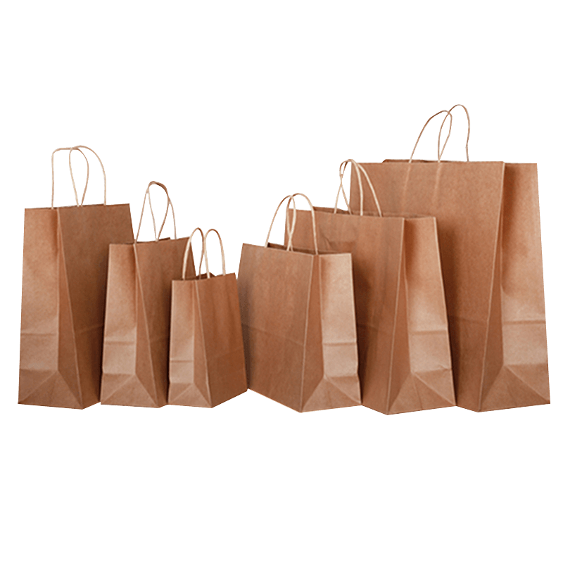 Vendas quentes saco de papel kraft barato logotipo personalizado saco de compras de papel kraft presente ecológico